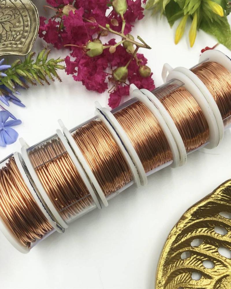 CRAFT WIRE 18GA ROUND 7YD NATURAL COPPER