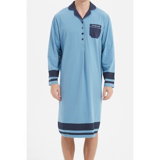 Ven Dave Ven Dave Mens Knit Nightshirt - Blue - G08 -