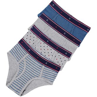 All Navy All Navy Boys Printed Briefs - Stars & Stripes - BS18-BC - 4 Pack -