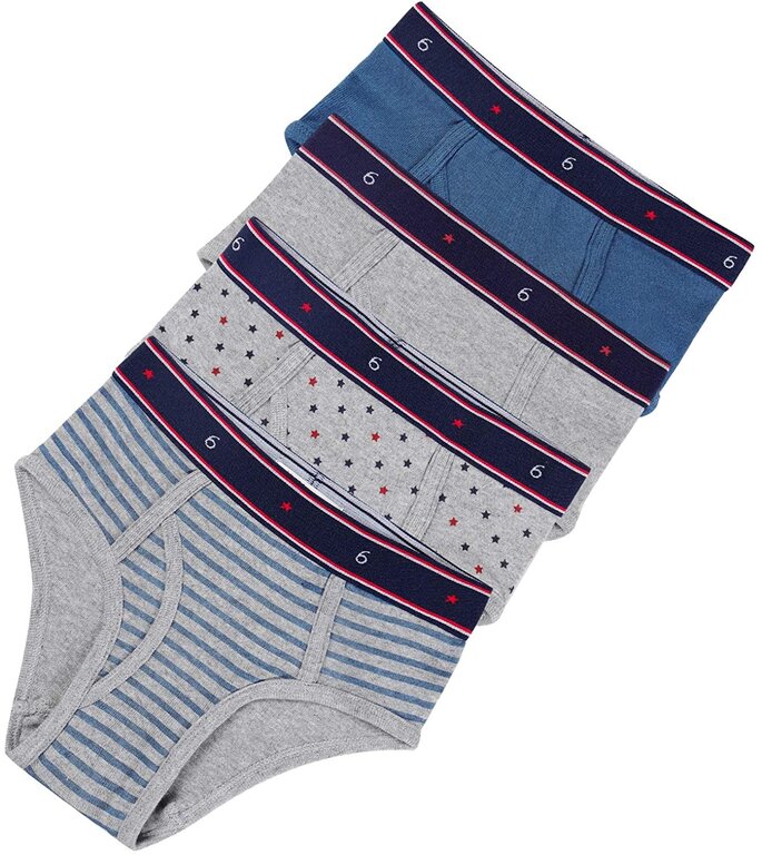 All Navy All Navy Boys Printed Briefs - Stars & Stripes - BS18-BC - 4 Pack -