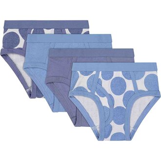 All Navy All Navy Boys Printed Briefs - Polka Dot - 4 Pack -