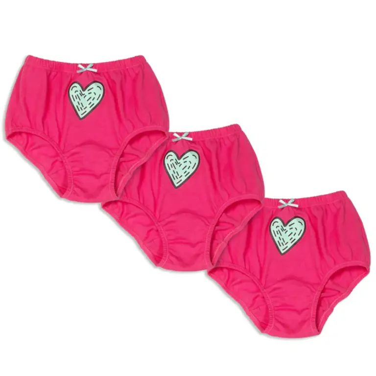 Candyland Candyland Girls Briefs - Heart Design -3 Pack -
