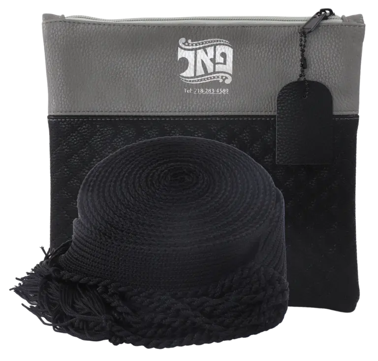 Nua Nua Silk Black Hand-Made Gartel W/ Leather Bag