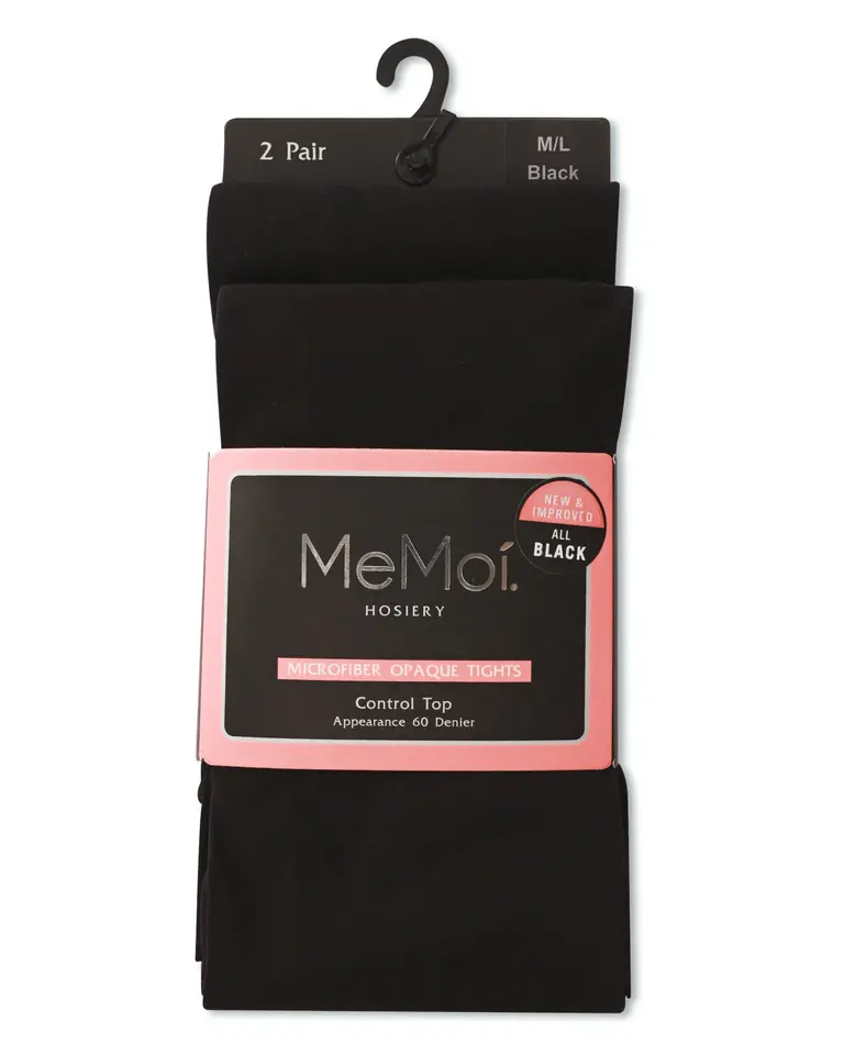 MeMoi MeMoi Microfiber Opaque Tights - 2 Pack - MO-646 -