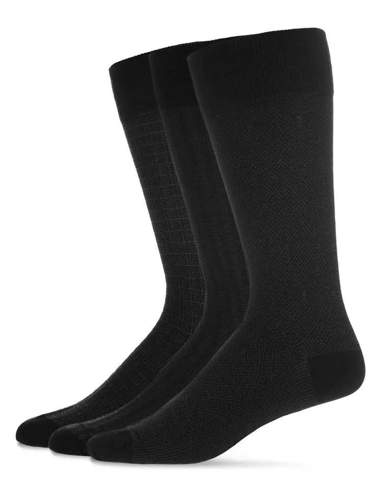 MeMoi MeMoi Mens Mercerized Cotton Designed Socks - 3 Pack - MM-474 -