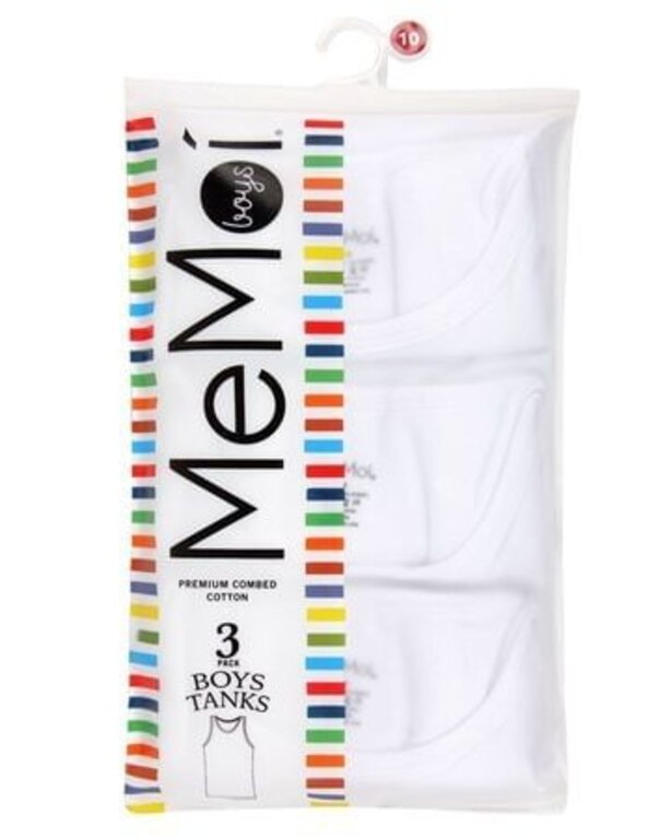 MeMoi MeMoi Boys Sleeveless Undershirts - 3 Pack