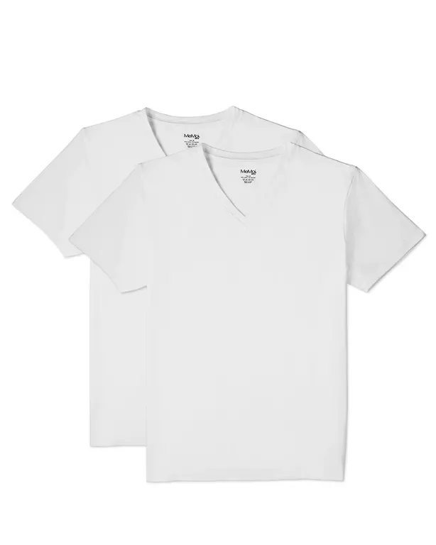 MeMoi MeMoi Mens V-Neck Undershirts - MU-8100 -