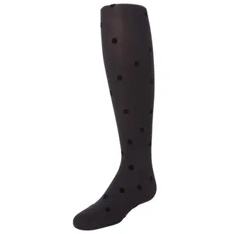 MeMoi MeMoi Girls Tights - Flocked Polka Dot Design - MK-744 -
