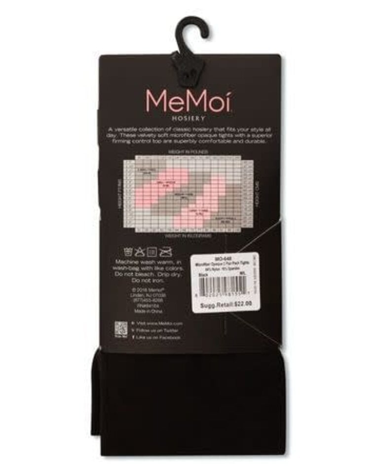 MeMoi MeMoi Microfiber Opaque Tights - 2 Pack - MO-646 -