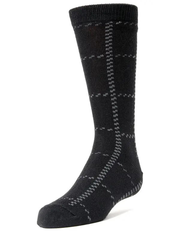 MeMoi MeMoi Boys Window Pane Plaid Dress Socks - MK-127 -