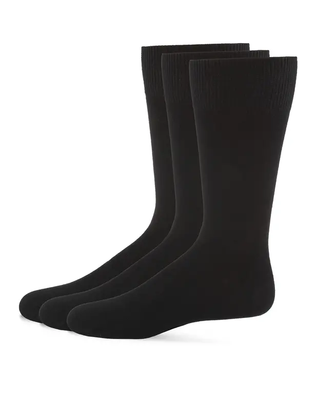 MeMoi MeMoi Mens Bamboo Rayon Flat Knit Socks - 3 Pack - MM-461 -