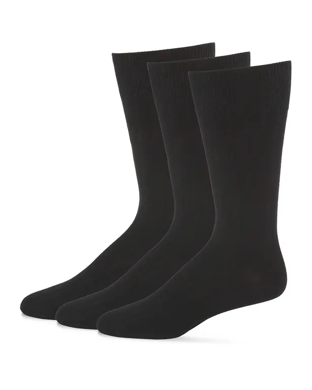 MeMoi MeMoi Mens Bamboo Rayon Ribbed Socks - 3 Pack - MM-460 -