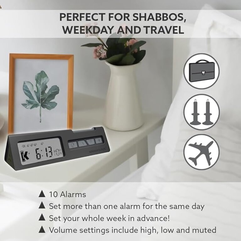 Kosher Innovations KosherClock™ 3 / Kosher Shabbos Alarm Clock