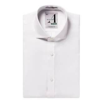 Alviso Alviso Boys 100% Cotton Non Iron White Shirt - Button Cuff - Husky Fit -