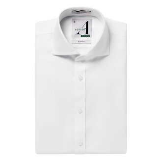 Alviso Alviso Boys 100% Cotton Non Iron White Shirt - Button Cuff - Slim Fit -