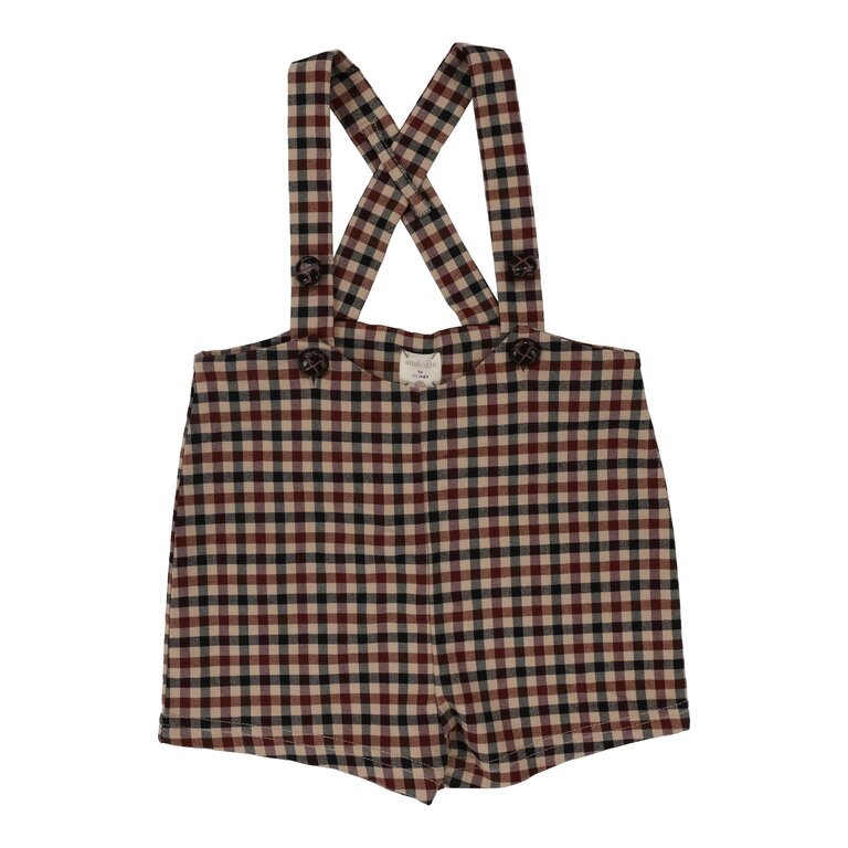 Analogie Analogie Plaid Suspender Shorts - FW24 -