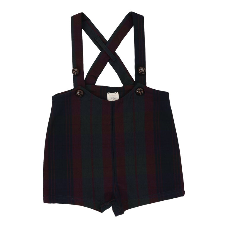 Analogie Analogie Plaid Suspender Shorts - FW24 -