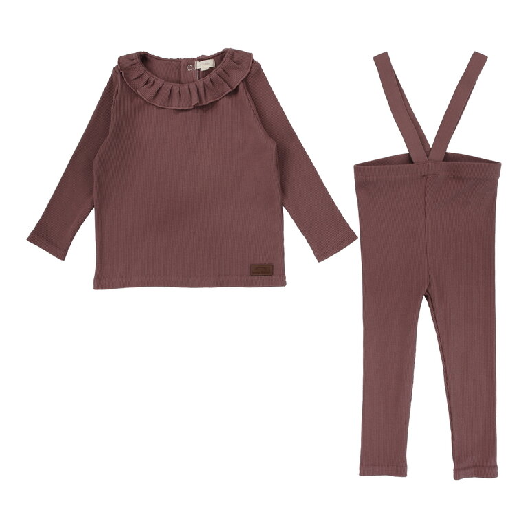 Lil Legs Lil Legs Ruffle Collar Ribbed Set - FW24 -