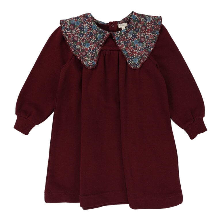 Lil Legs Lil Legs Floral Collar Sweatshirt Dress - FW24 -