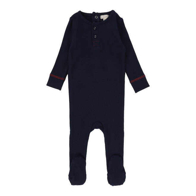 Lil Legs Basic Stripe Henley - Blue/Green (Camp Scouts Collection)