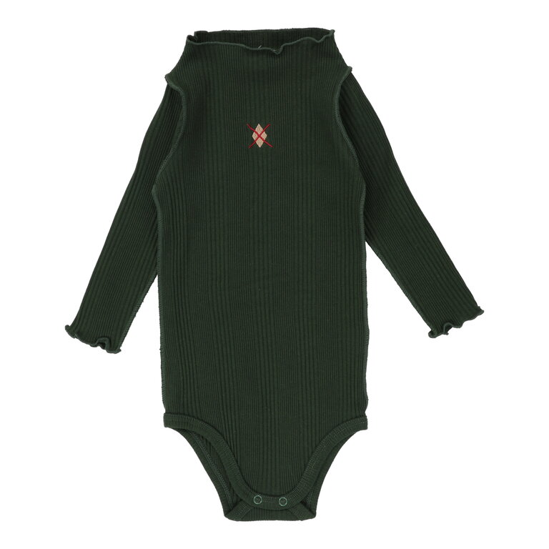 Lil Legs Lil Legs Ribbed Funnel Neck Onesie - FW24 -