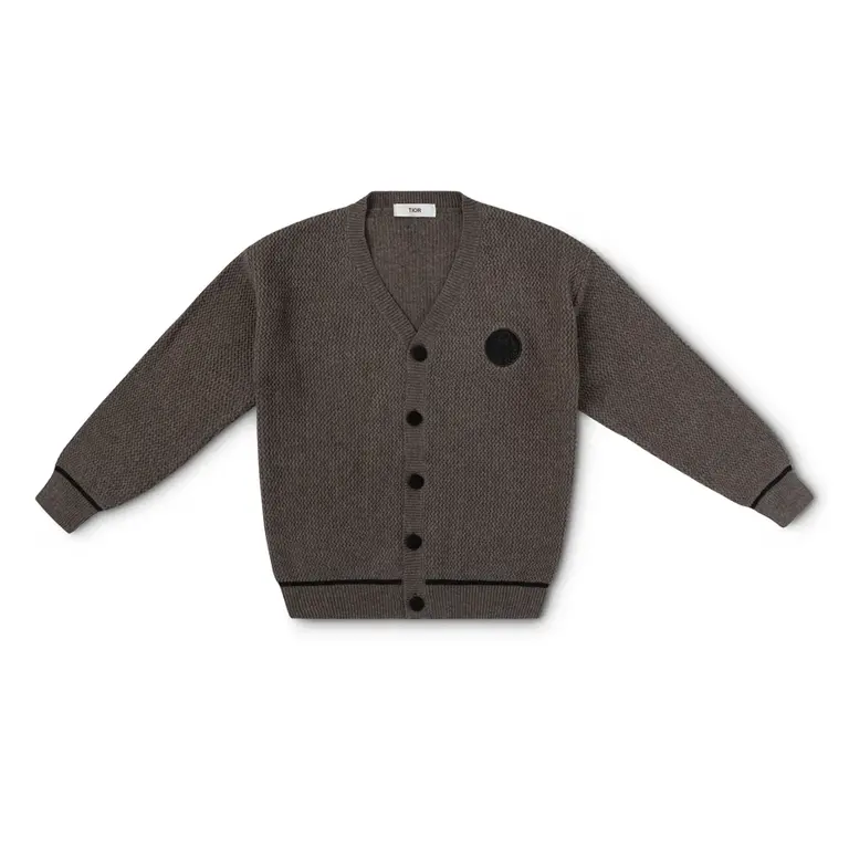 Tior Tior Emblem Patch Crew Cardigan - FT1324 - FW24 -