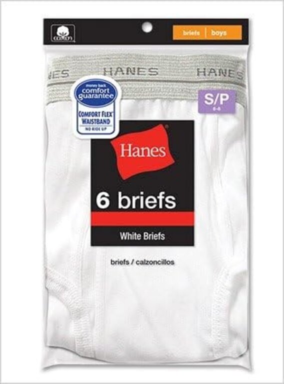 Hanes Hanes Boys Briefs - 6 Pack - B252P6 -