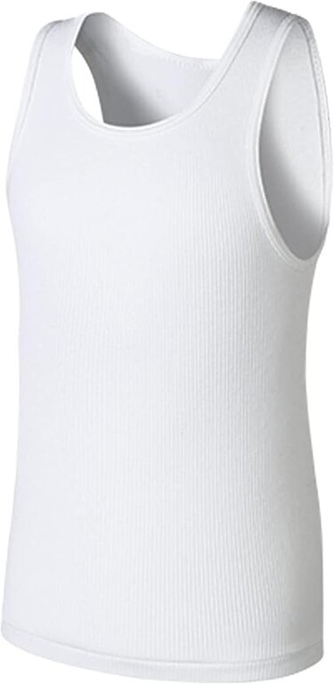 Hanes Hanes Boys White Ribbed Sleeveless Undershirt - 5 Pack -