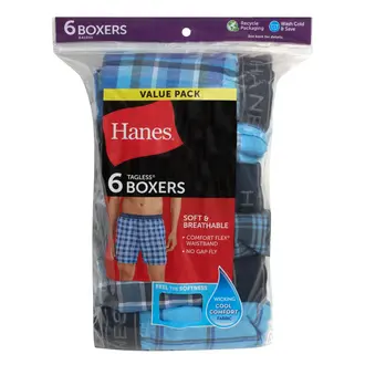 Hanes Hanes Mens Printed Woven Boxer - 4 Pack - 841BX4 -