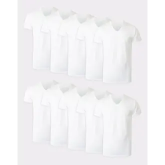 Hanes Hanes Mens V-Neck Undershirts - 10 Pack -