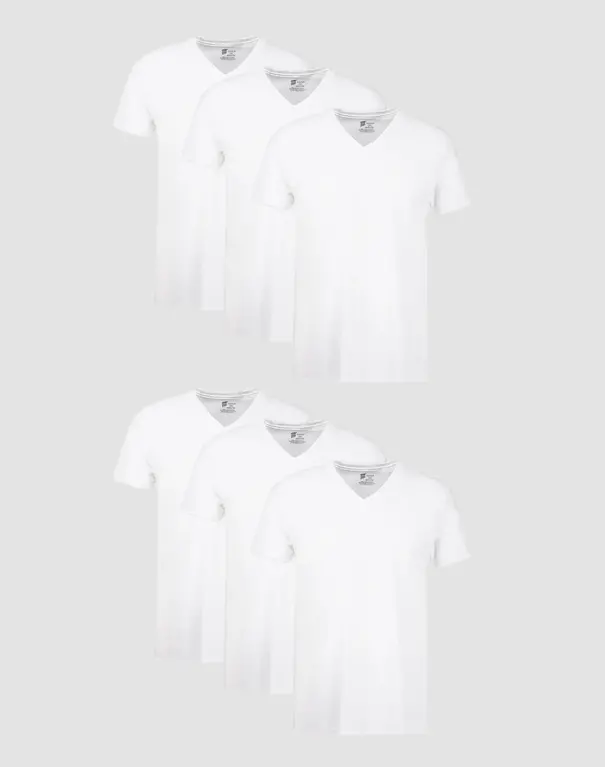 Hanes Hanes Mens V-Neck Undershirts - 6 Pack - 777VP6 -