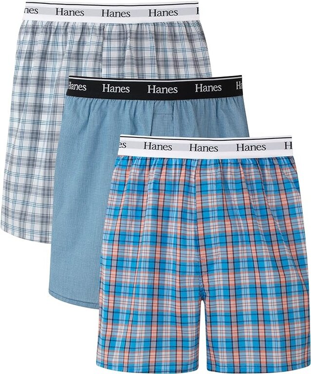 Hanes Hanes Mens Printed Woven Boxer - 4 Pack - 841BX4 -