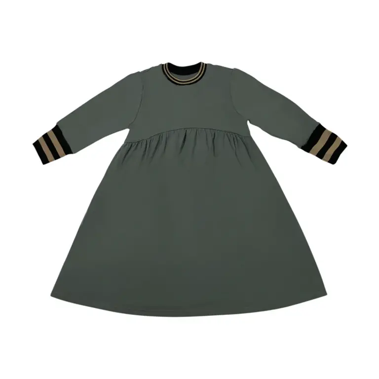 Jolie Enfants Jolie Enfants Striped Ribbed Trim Dress - FW23 - B23914 -