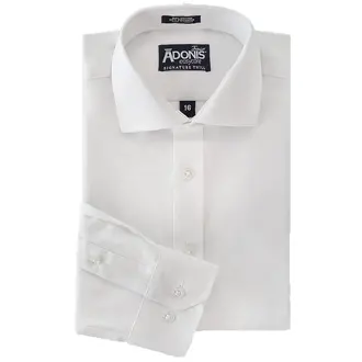 Adonis Adonis Boys Cotton Blend Easy Care Shirt - Signature Twill - Slim Fit -