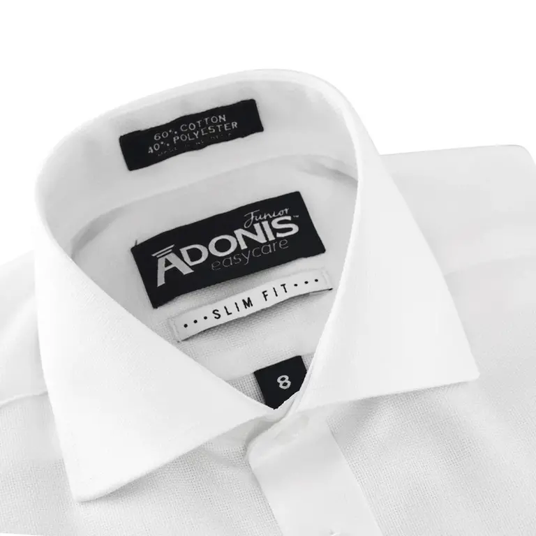 Adonis Adonis Boys Cotton Blend Easy Care Shirt - Signature Twill - Slim Fit -