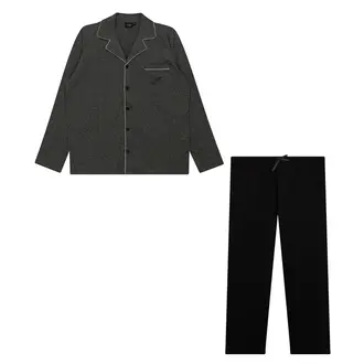 Yugo Sport Yugo Sport Button Down Knit Pajamas - Large Collar - 9392 -