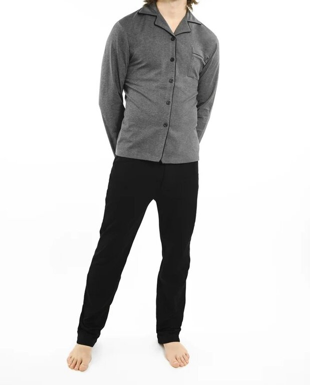 Yugo Sport Yugo Sport Button Down Knit Pajamas - Large Collar - 9192 -