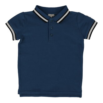 Lil Legs Lil Legs Thick White Stripe Polo - Short Sleeve - SS25 -