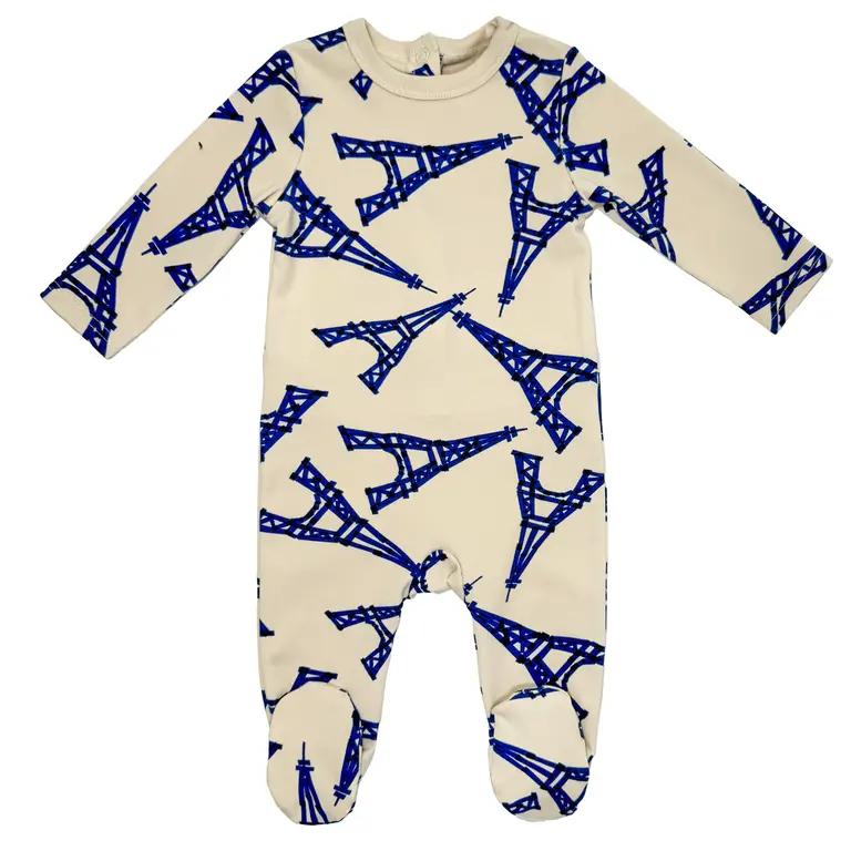 Bunny Love Bunny Love Eiffel Print Footie - SP1732 - SS25 -