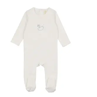 Bonjoy Bonjoy Printed Swan Footie 3-Piece Set - SS25 -