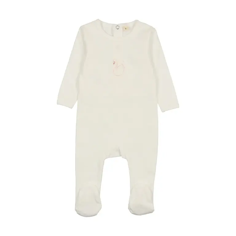 Bonjoy Bonjoy Printed Swan Footie 3-Piece Set - SS25 -