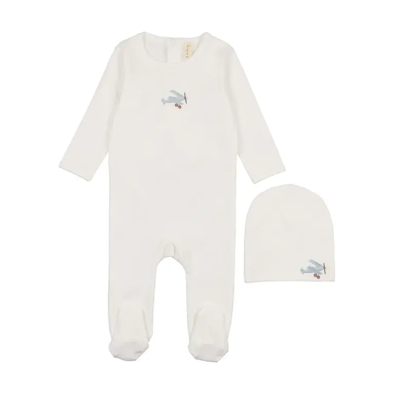 Bonjoy Bonjoy Printed Airplane Footie - SS25 -