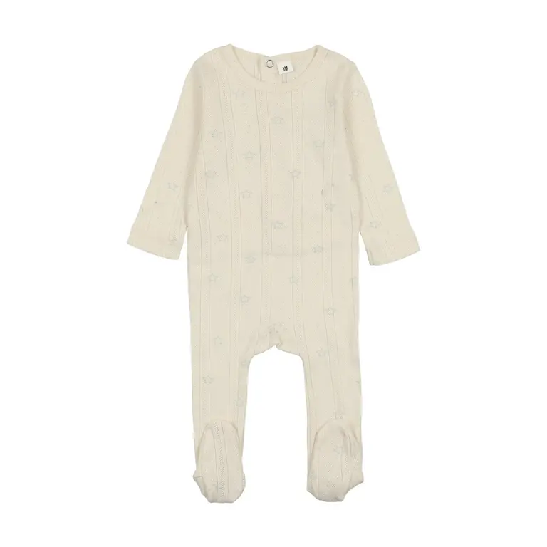 Bonjoy Bonjoy Printed Pointelle Footie 3-Piece Set - SS25 -