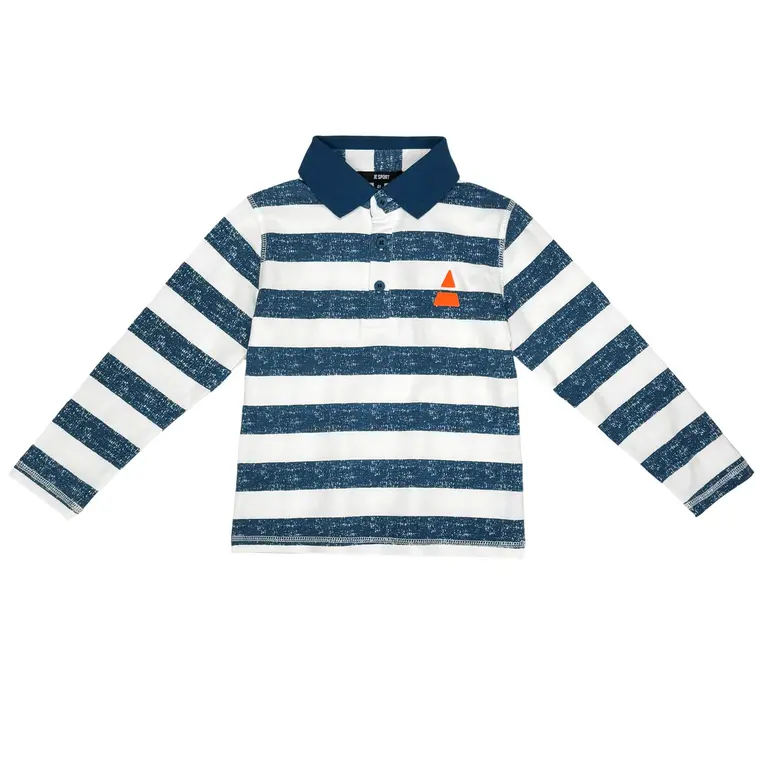 Jolie Enfants Jolie Enfants Heather Striped Polo - SB1134 - SS25 -