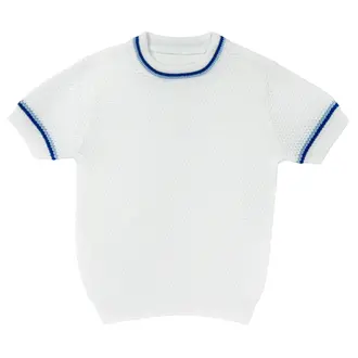 Tior Tior 2 Tone Stripe Short Sleeve Sweater - ST1133 - SS25 -