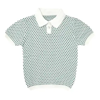 Tior Tior Box Design Short Sleeve Sweater - ST1131 - SS25 -