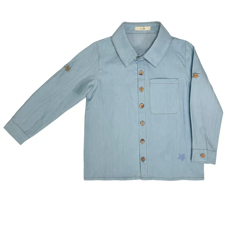 Jolie Enfants Jolie Enfants Denim Long Sleeve Shirt - SB1139 - SS25 -