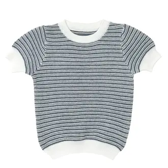 Tior Tior Assorted Print Short Sleeve Sweater - ST1134 - SS25 -