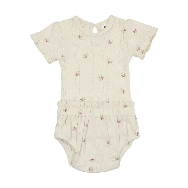Bonjoy Bonjoy Printed Pointelle Romper - SS25 -