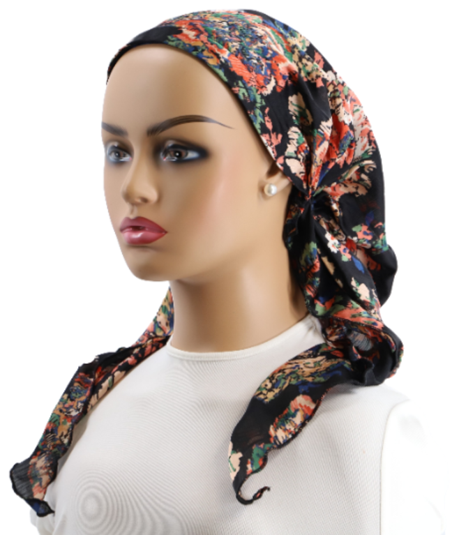 Ahead Headwear Ahead Headwear Abstract Floral Pre-tied Headscarf - 2501 - SS25 -